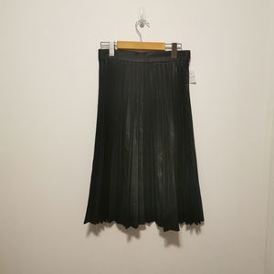 ZARA | NWT black pleated midi skirt size sm